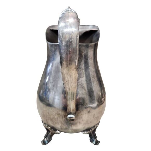 WM Rogers Silver plated water pitcher with ice guard Footed Stand Vintage - Picture 4 of 8